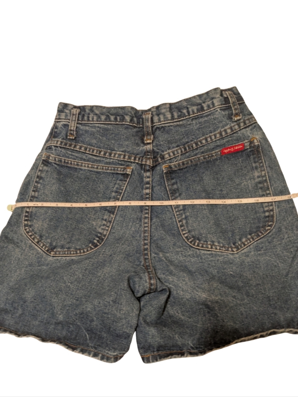 3/$15 Vintage Made in the Shade Denim High Rise Mom Shorts 90s - 26 - Picture 8 of 12